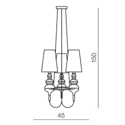 Подвесная люстра Azzardo Baroco 3 pendant AZ2163