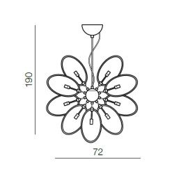 Подвесная люстра Azzardo Diana 16 AZ2155