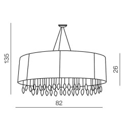 Подвесная люстра Azzardo Sidney oval AZ0757