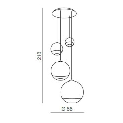 Подвесная люстра Azzardo Silver ball 4 AZ2531