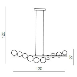 Подвесная люстра Azzardo Sybilla 10 pendant AZ2100