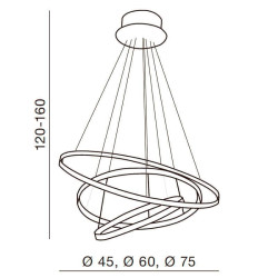 Подвесная люстра Azzardo Wheel 3 AZ1431