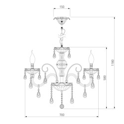 Подвесная люстра Bogates 125/6 Strotskis