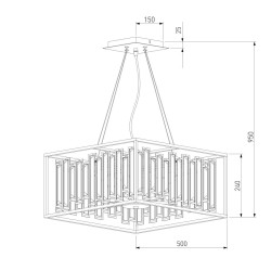 Подвесная люстра Bogates Cella 377/6 Strotskis