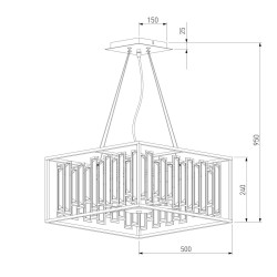 Подвесная люстра Bogates Cella 377/6 Strotskis