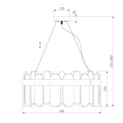 Подвесная люстра Bogates Conte 333/8