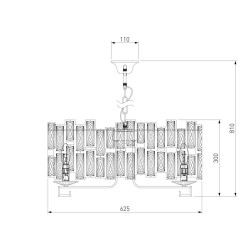 Подвесная люстра Bogates Frammenti 352/8 Strotskis Smart