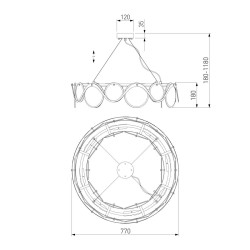 Подвесная люстра Bogates Galicia 354/8 Smart