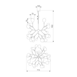 Подвесная люстра Bogates Lamella 555