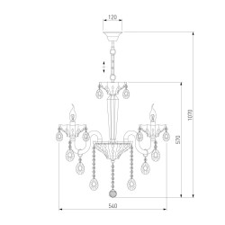 Подвесная люстра Bogates Lecce 310/5 Strotskis