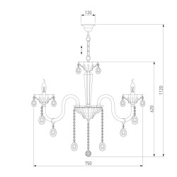 Подвесная люстра Bogates Lecce 310/8 Strotskis