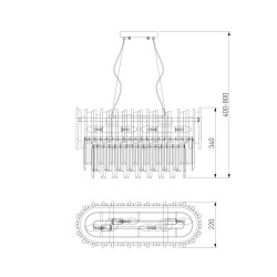 Подвесная люстра Bogates Piano 340/4