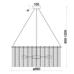 Подвесная люстра Escada ASTLEY 2104/8S