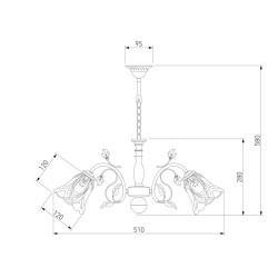 Подвесная люстра Eurosvet 30009/3 античная бронза