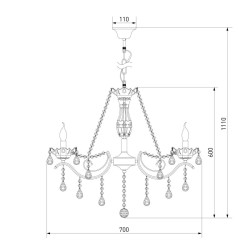 Подвесная люстра Eurosvet 3188/8 хром Strotskis