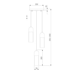 Подвесная люстра Eurosvet Airon 50180/3 дымчатый