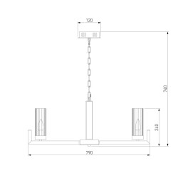 Подвесная люстра Eurosvet Arganie 60133/8 серебро