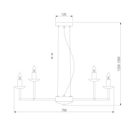 Подвесная люстра Eurosvet Cariso 60150/10 хром