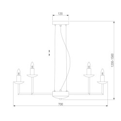 Подвесная люстра Eurosvet Cariso 60150/10 хром