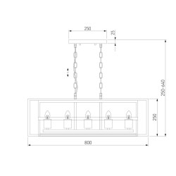 Подвесная люстра Eurosvet Crate 70122/5 черный