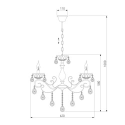 Подвесная люстра Eurosvet Escada 10109/6 бронза/тонированный хрусталь Strotskis