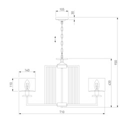 Подвесная люстра Eurosvet Fargo 60123/6 хром Smart