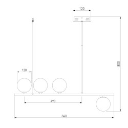 Подвесная люстра Eurosvet Fredo 70136/4 золото