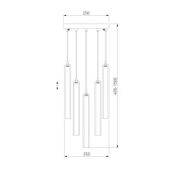 Подвесная люстра Eurosvet Lynn 50381/5 хром