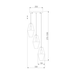 Подвесная люстра Eurosvet Prism 50236/3 прозрачный