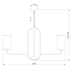 Подвесная люстра Eurosvet Purezza 60128/8 хром