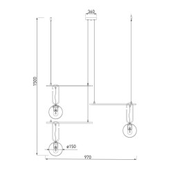 Подвесная люстра Eurosvet Riche 70143/3 белый