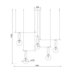 Подвесная люстра Eurosvet Riche 70143/5 белый