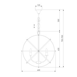 Подвесная люстра Eurosvet Santi 60139/6 золото