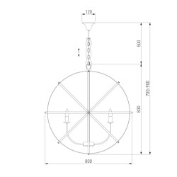 Подвесная люстра Eurosvet Santi 60139/8 золото