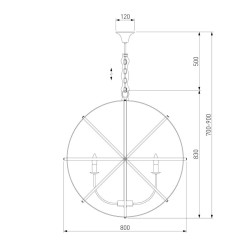 Подвесная люстра Eurosvet Santi 60139/8 золото