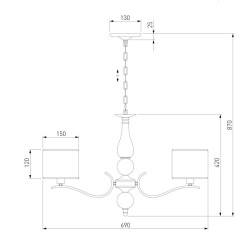 Подвесная люстра Eurosvet Shantel 60111/6 хром