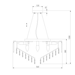 Подвесная люстра Eurosvet Torreta 10121/9 хром/прозрачный хрусталь Strotskis Smart