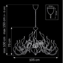 Подвесная люстра Lightstar Cigno Collo Bk 751247