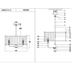 Подвесная люстра Lumien Hall Lenora LH3062/5P-NL-CL