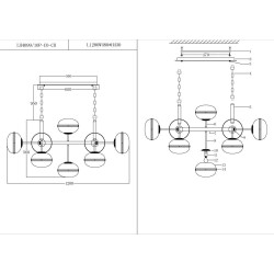 Подвесная люстра Lumien Hall Маркон LH4099/10P-CO-CH