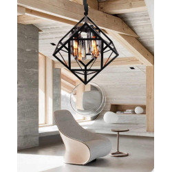 Подвесная люстра Lumina Deco Brutte LDP 11339-4 BK