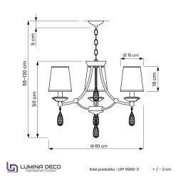 Подвесная люстра Lumina Deco Dominni LDP 9268-3 CHR