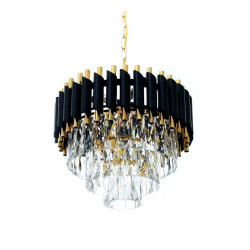 Подвесная люстра Lumina Deco Funneli LDP 6003-400 BK+F.GD