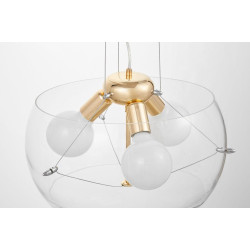 Подвесная люстра Lumina Deco Globo LDP 6018-400 PR+F.GD