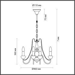 Подвесная люстра Lumion Lofti Zula 5294/5