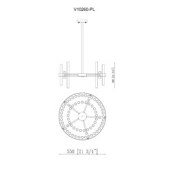 Подвесная люстра Moderli Crumbly V10260-PL