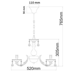 Подвесная люстра MW-Light Аврора 3 371011605