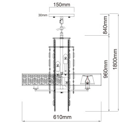 Подвесная люстра MW-Light Марокко 1 185010310