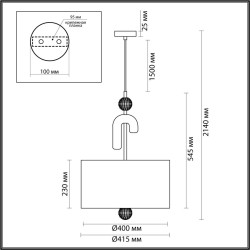 Подвесная люстра Odeon Light Exclusive Modern Bagel 5410/3