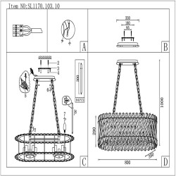 Подвесная люстра ST Luce Fabio SL1170.103.10